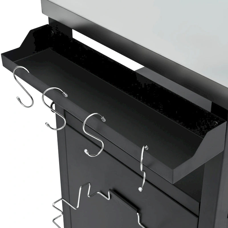 Outdoor Kitchen Island with Stainless Steel Tabletop & Storage Cabinet