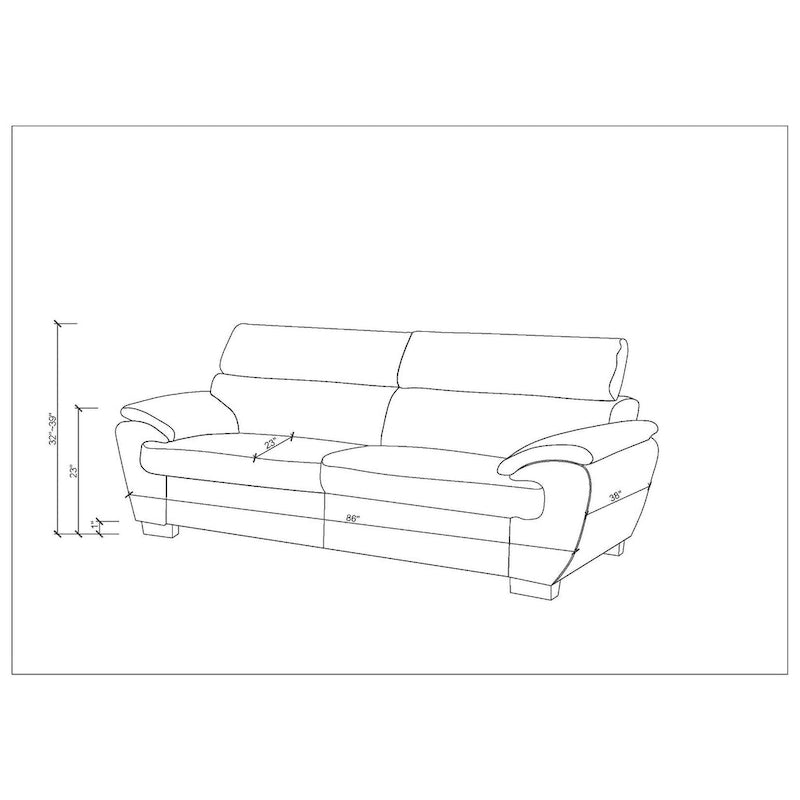 Genuine Leather Loveseat