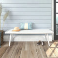 Double Wood Entryway Bench - 56.3" L x 16.5" W x 17.5" H