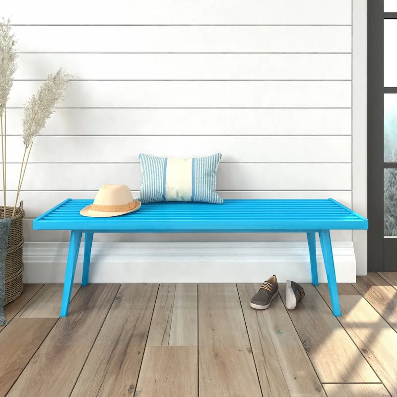 Double Wood Entryway Bench - 56.3" L x 16.5" W x 17.5" H