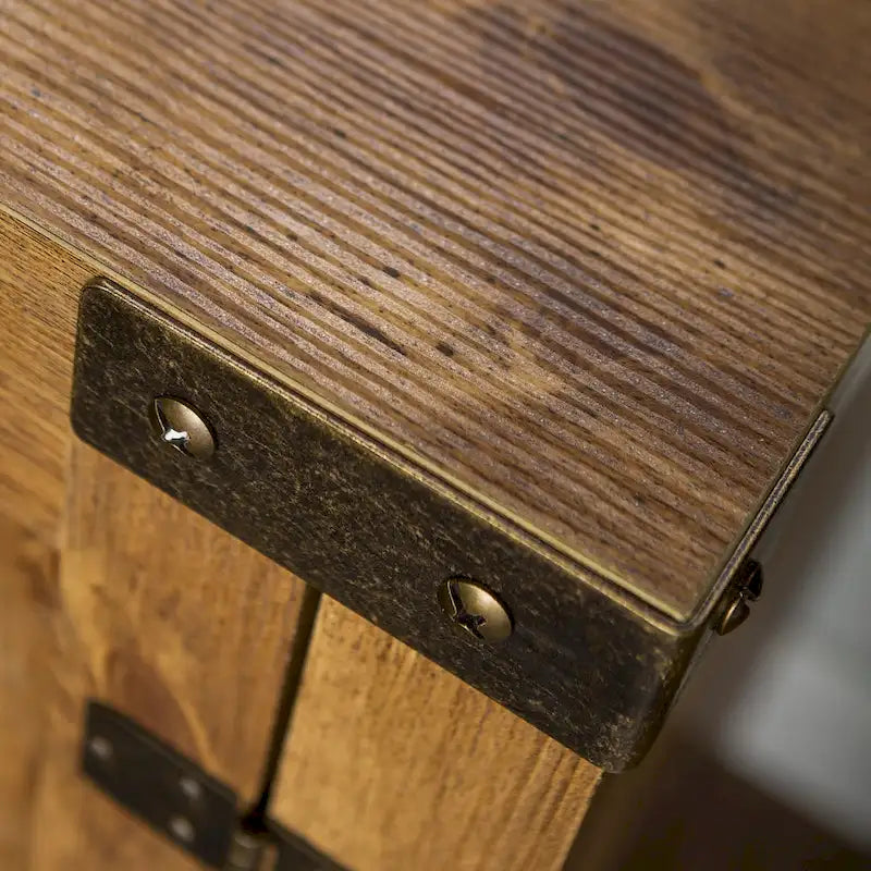 58" Rustic Barn Door TV Stand with Storage