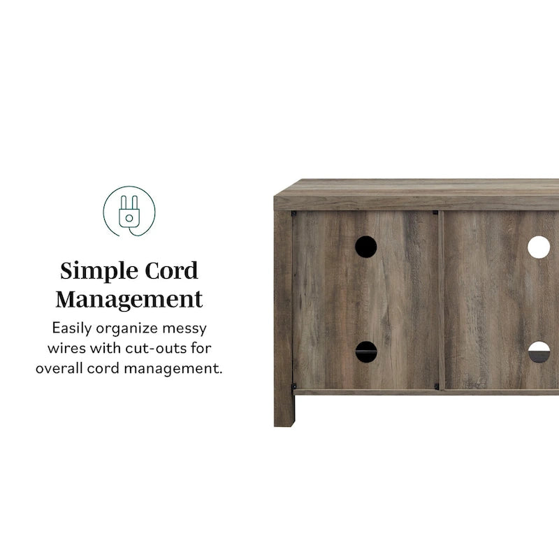 58" Rustic Barn Door TV Stand with Storage