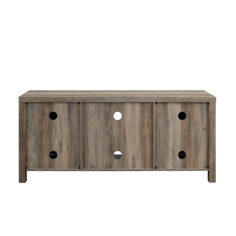 58" Rustic Barn Door TV Stand with Storage