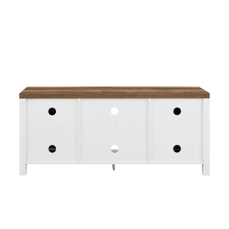 58" Rustic Barn Door TV Stand with Storage