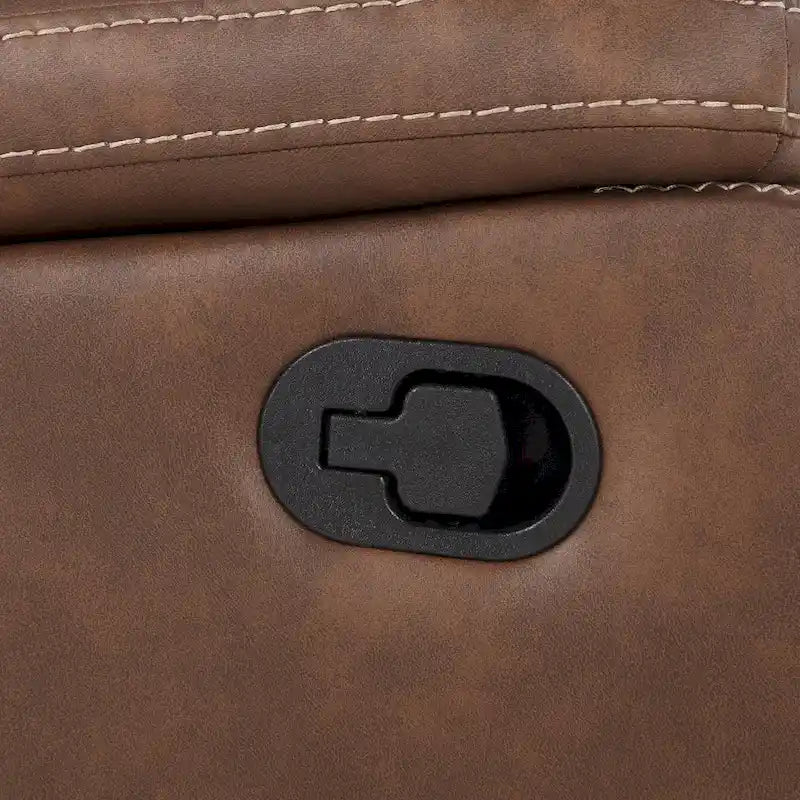 Faux Leather Manual Reclining Loveseat