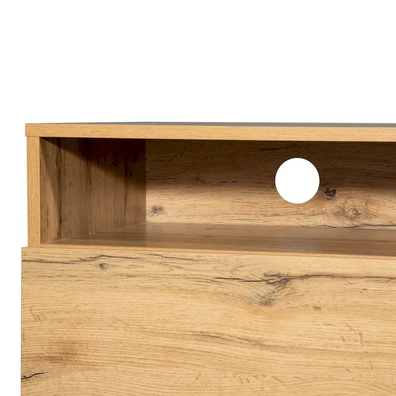 Modern TV Stand for 80" TVs with Double Storage Space