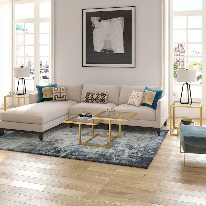 Two-Tier Gold Coffee Table