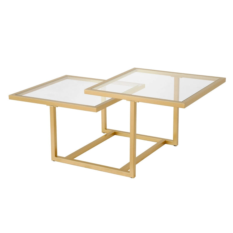 Two-Tier Gold Coffee Table