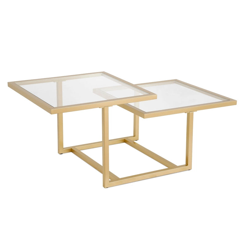 Two-Tier Gold Coffee Table