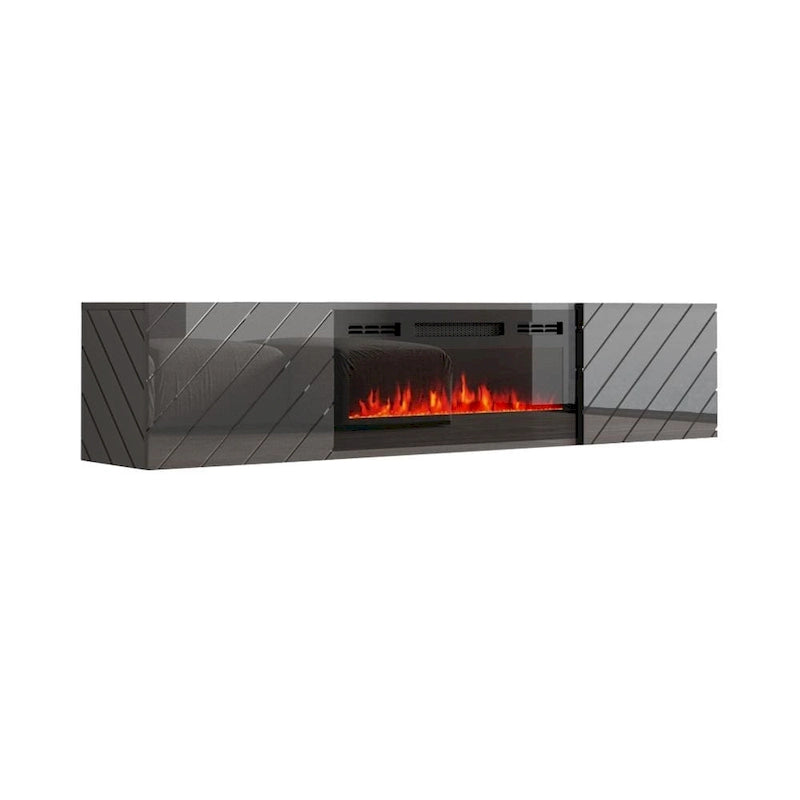 72" Wall Mounted Electric Fireplace TV Stand