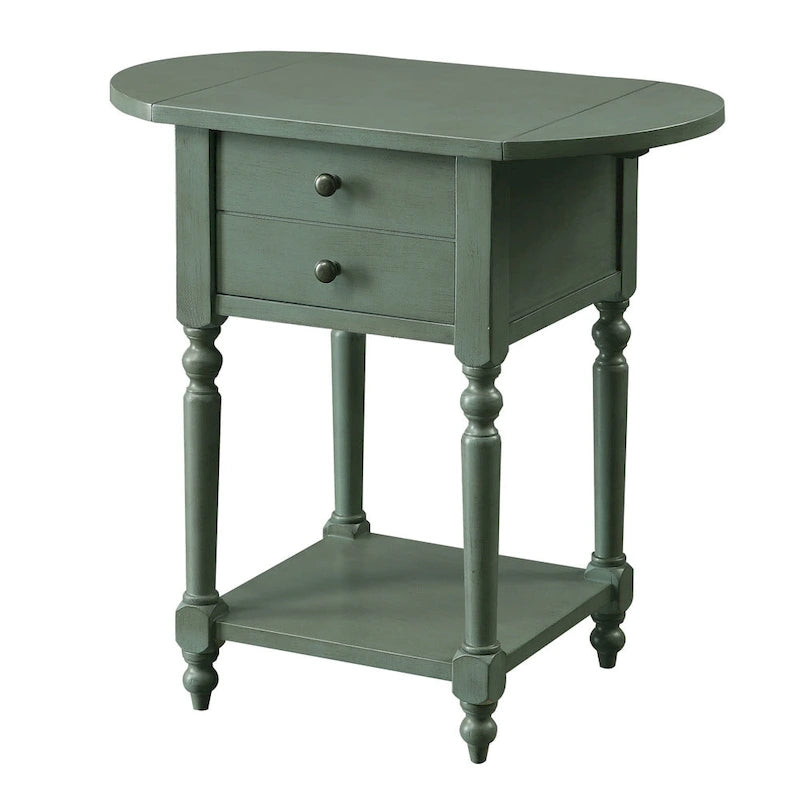 French Country 25-inch Solid Wood 1-Shelf Side Table