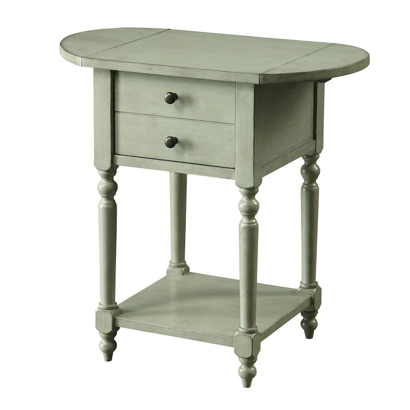French Country 25-inch Solid Wood 1-Shelf Side Table