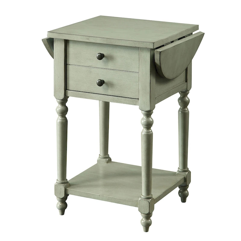 French Country 25-inch Solid Wood 1-Shelf Side Table