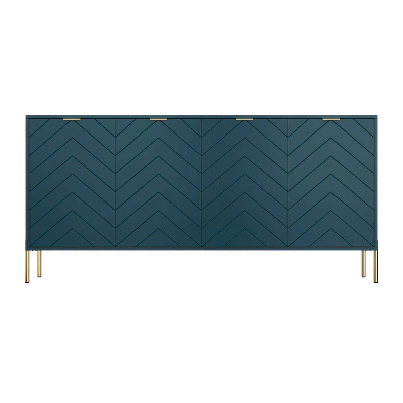 Modern 4-Door Buffet Sideboard Cabinet