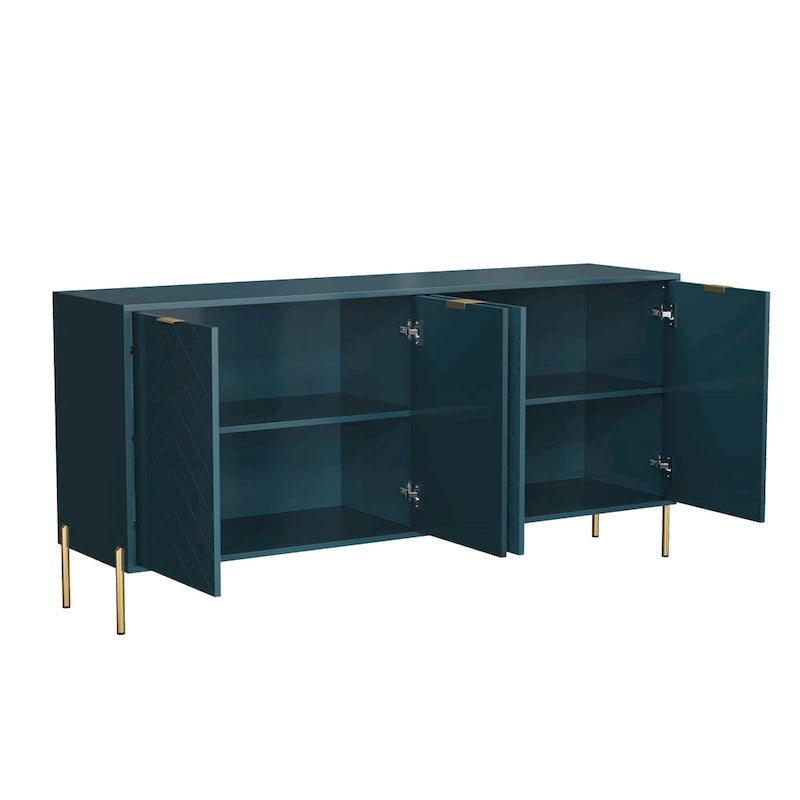 Modern 4-Door Buffet Sideboard Cabinet