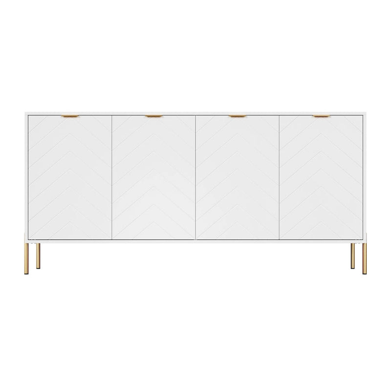 Modern 4-Door Buffet Sideboard Cabinet