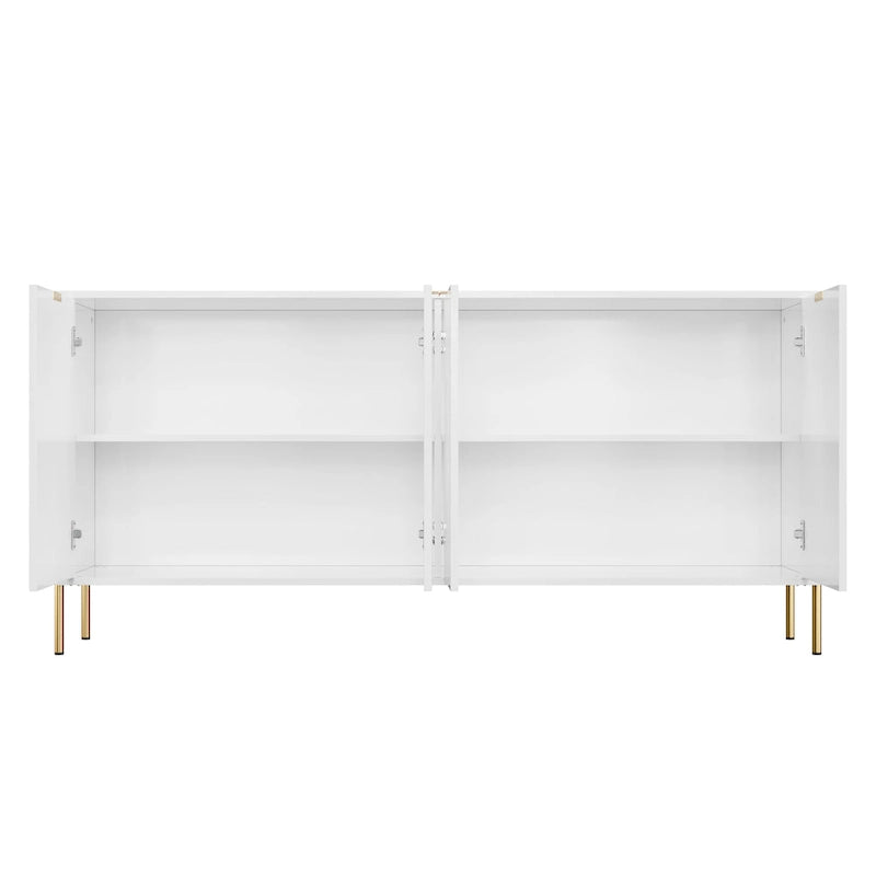 Modern 4-Door Buffet Sideboard Cabinet