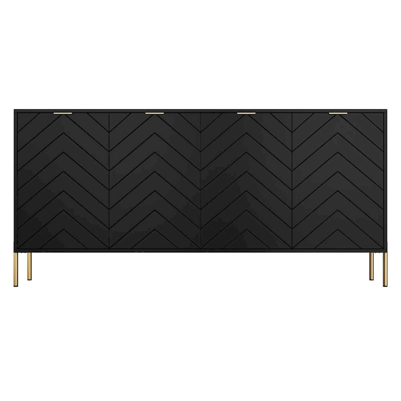Modern 4-Door Buffet Sideboard Cabinet