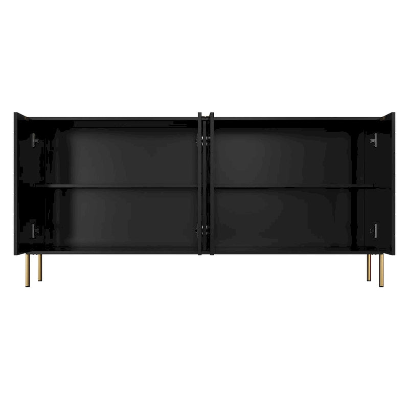 Modern 4-Door Buffet Sideboard Cabinet