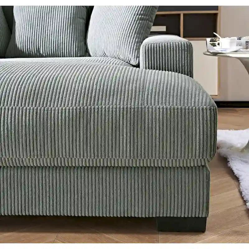 Corduroy Upholstered Chaise Lounge Living Room Chair