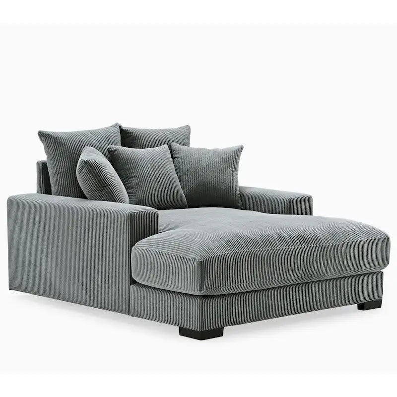 Corduroy Upholstered Chaise Lounge Living Room Chair
