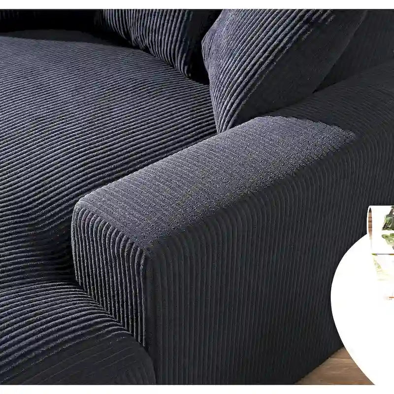 Corduroy Upholstered Chaise Lounge Living Room Chair