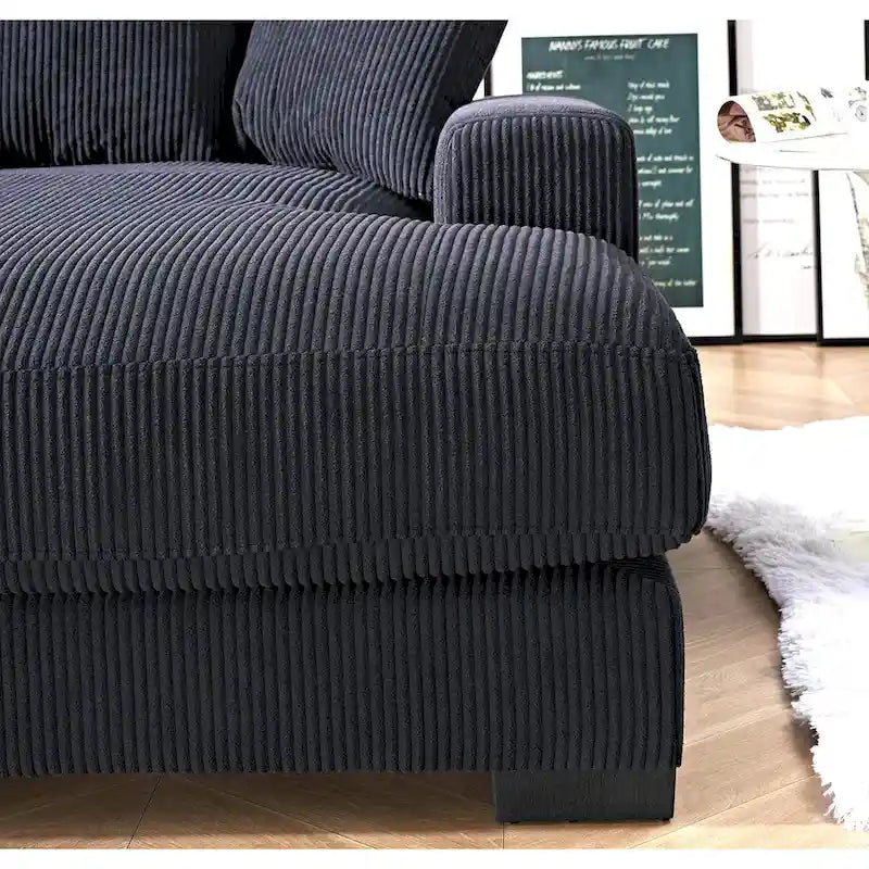 Corduroy Upholstered Chaise Lounge Living Room Chair