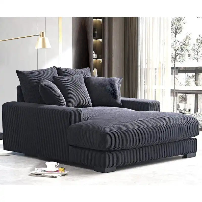 Corduroy Upholstered Chaise Lounge Living Room Chair