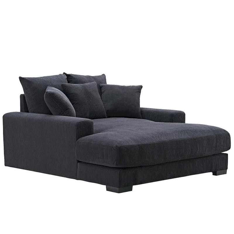 Corduroy Upholstered Chaise Lounge Living Room Chair