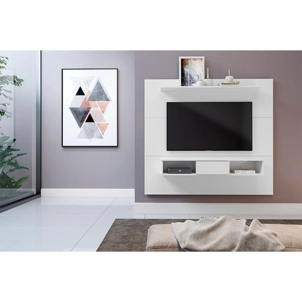 Mid-Century 2-Shelf Engineered Wood 70" TV Board for Flat Screens