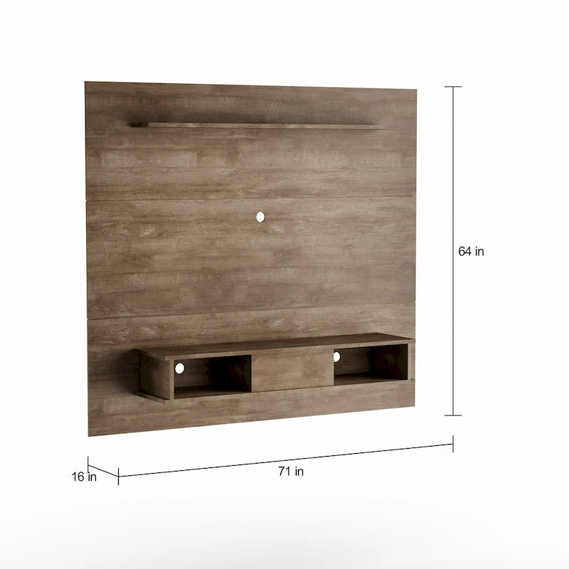 Mid-Century 2-Shelf Engineered Wood 70" TV Board for Flat Screens