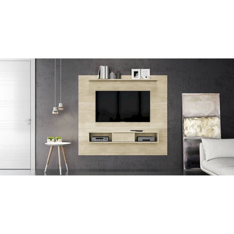 Mid-Century 2-Shelf Engineered Wood 70" TV Board for Flat Screens