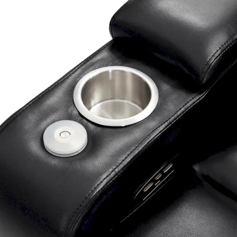 Power Motion Recliner with 2 Cup Holders and 360° Swivel Tray Table
