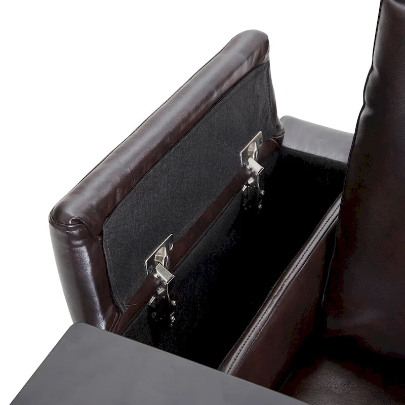 Power Motion Recliner with 2 Cup Holders and 360° Swivel Tray Table