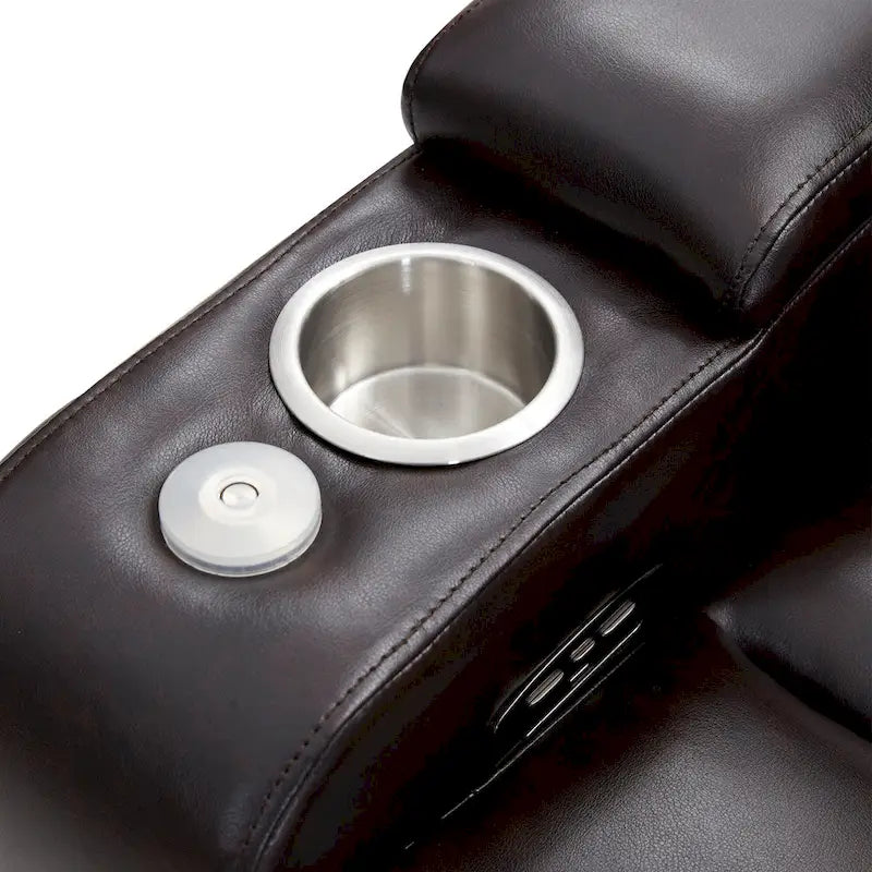 Power Motion Recliner with 2 Cup Holders and 360° Swivel Tray Table