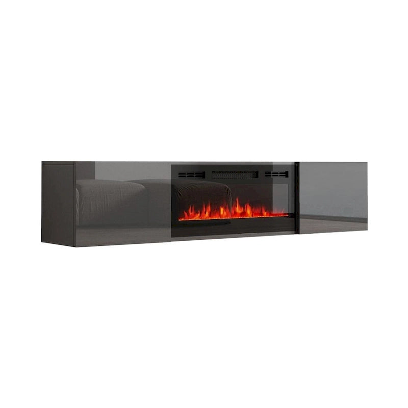 Wall Mounted Electric Fireplace Modern 72" TV Stand