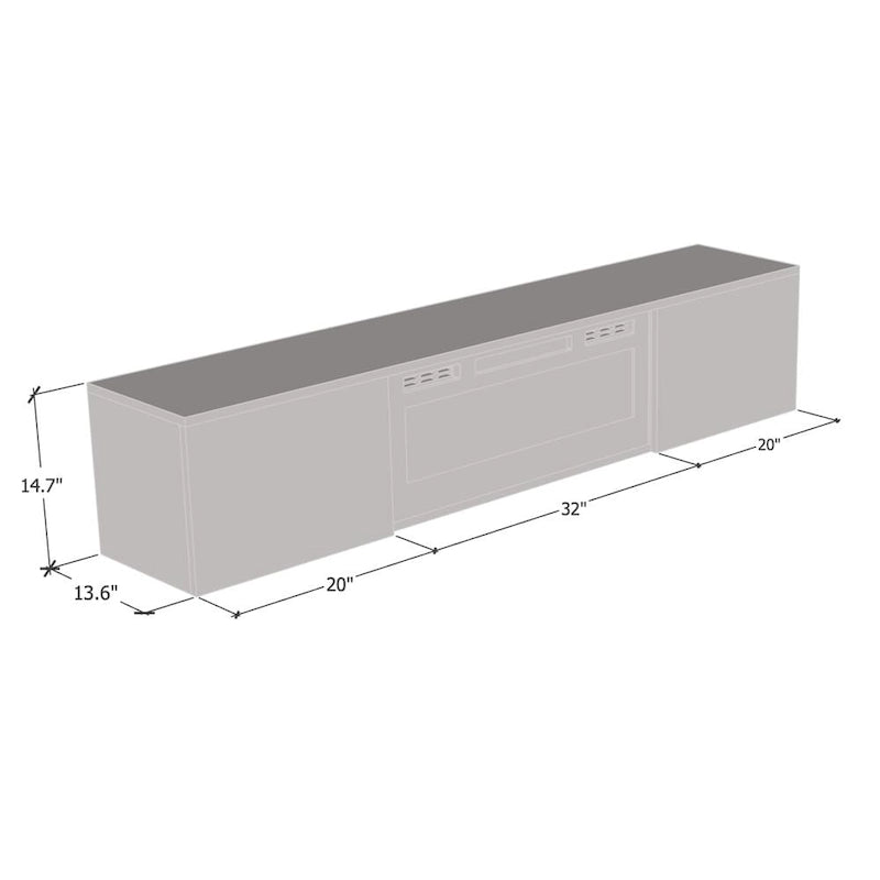 Wall Mounted Electric Fireplace Modern 72" TV Stand