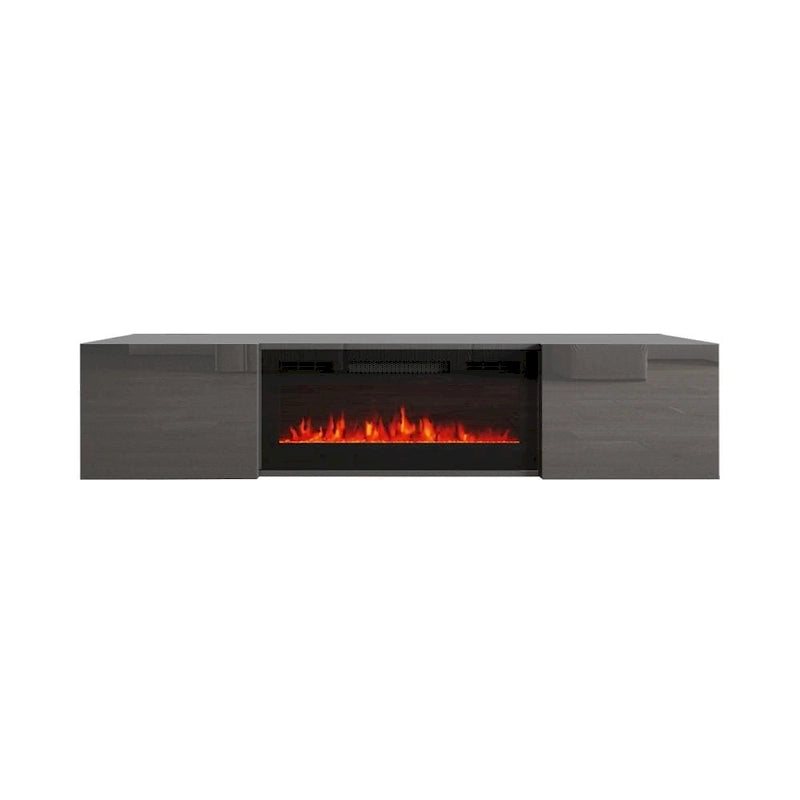 Wall Mounted Electric Fireplace Modern 72" TV Stand