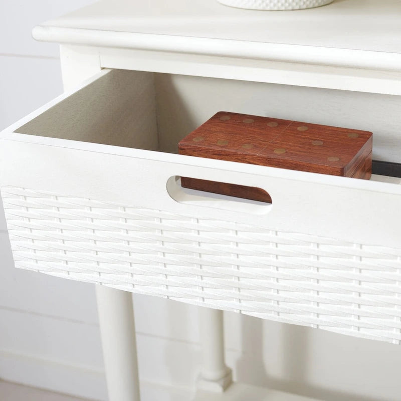 2-Drawer Console Table with Open Shelf - 35.5"W x 13"D x 29.5"H