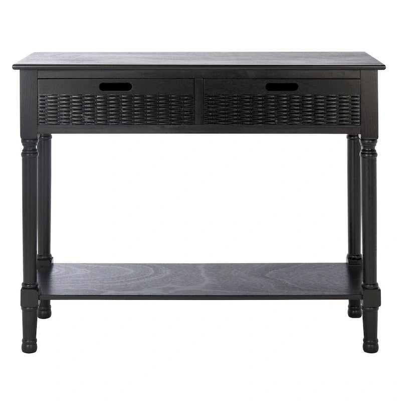 2-Drawer Console Table with Open Shelf - 35.5"W x 13"D x 29.5"H