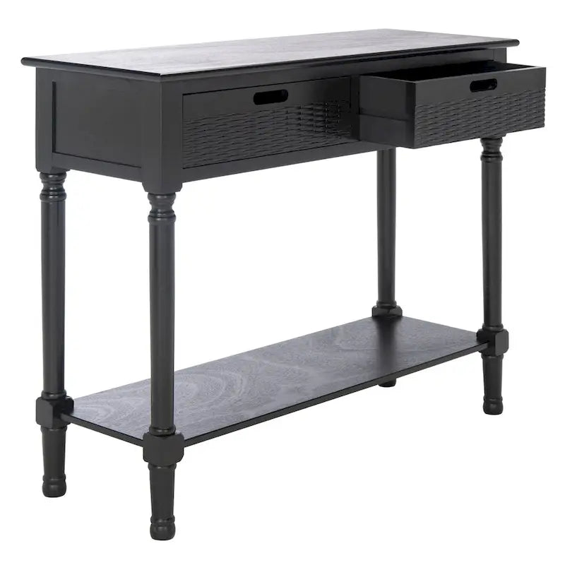 2-Drawer Console Table with Open Shelf - 35.5"W x 13"D x 29.5"H