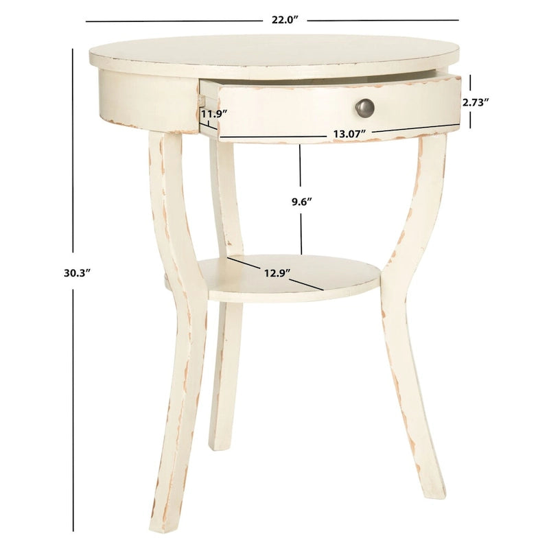 French Country End Table - 22"W x 22"D x 30"H