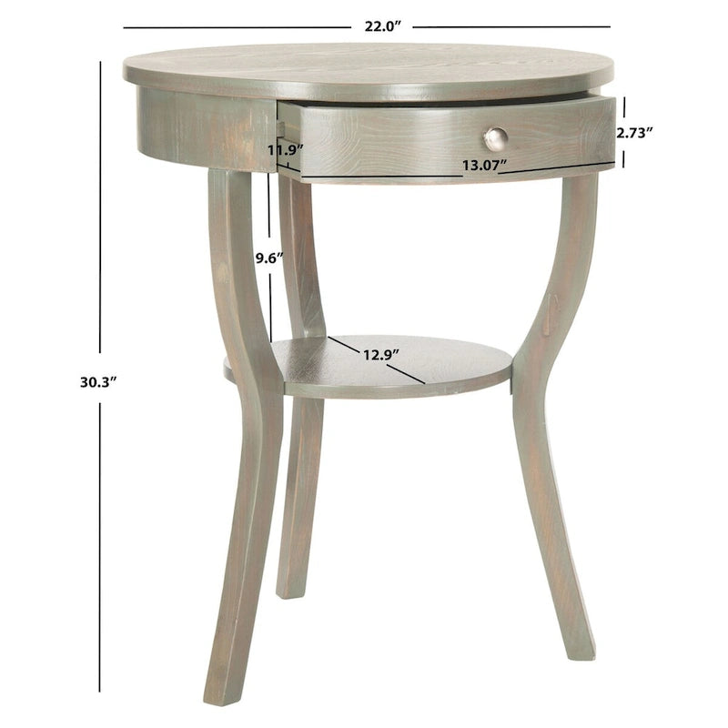 French Country End Table - 22"W x 22"D x 30"H