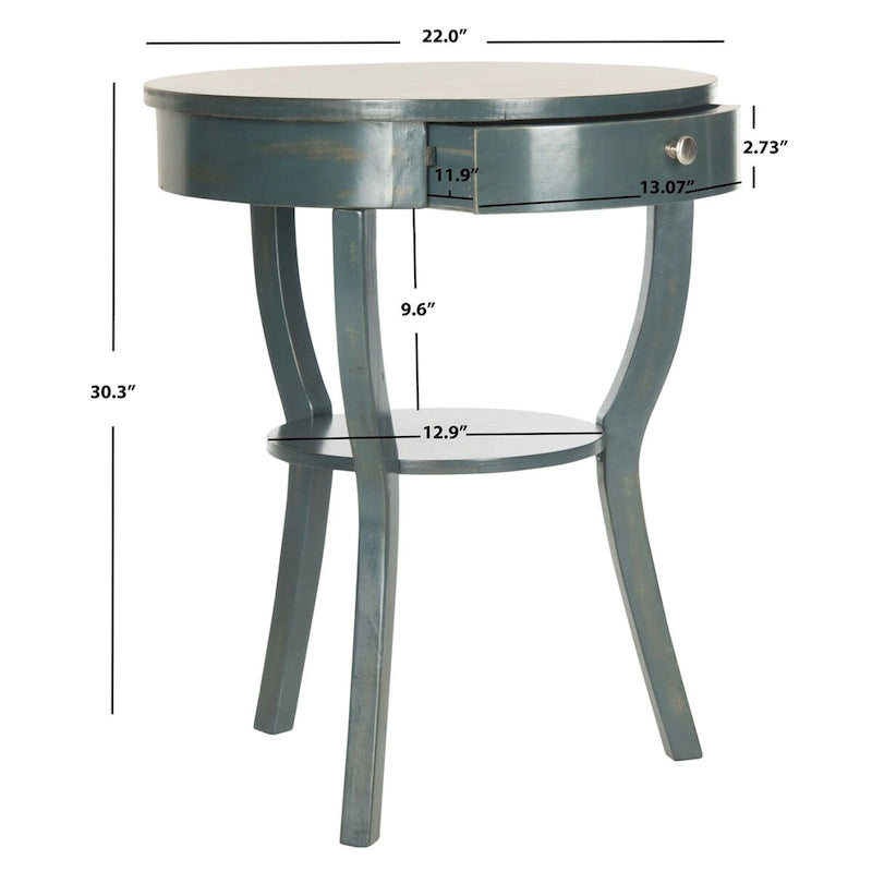 French Country End Table - 22"W x 22"D x 30"H