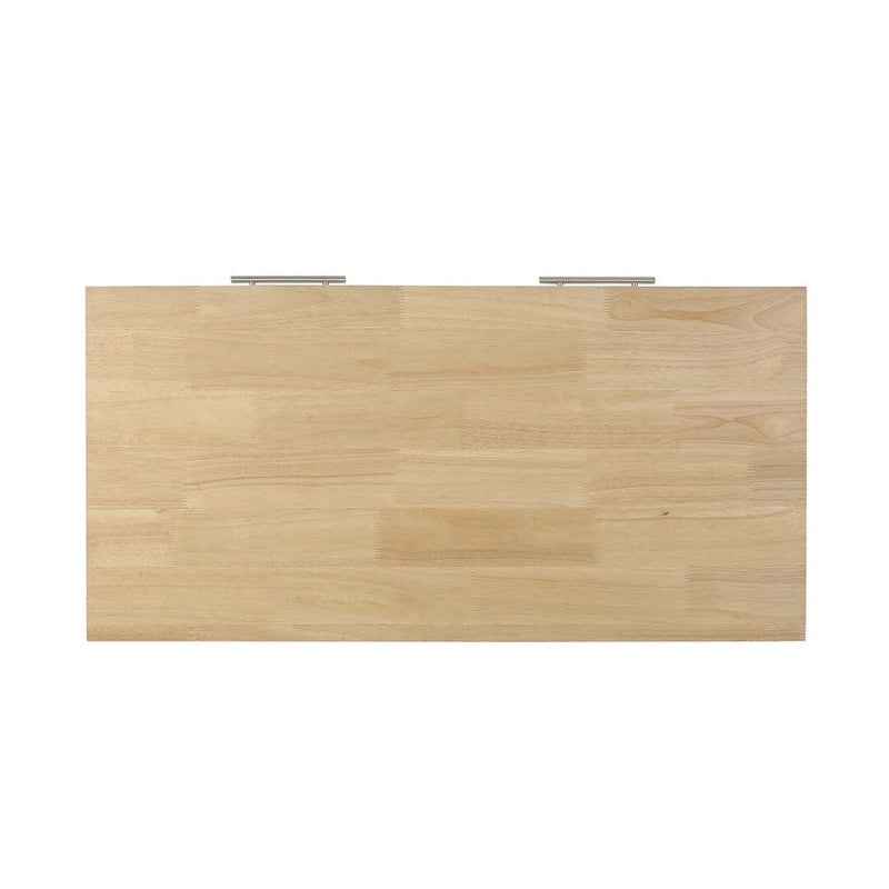 Modern Wood Kitchen Cart with Wheels, Drawers and Shelves