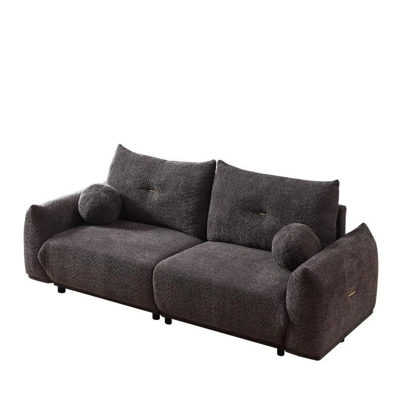90" Mid-Century Modern Sofa with 2 Cushions and 2 Ball Pillows