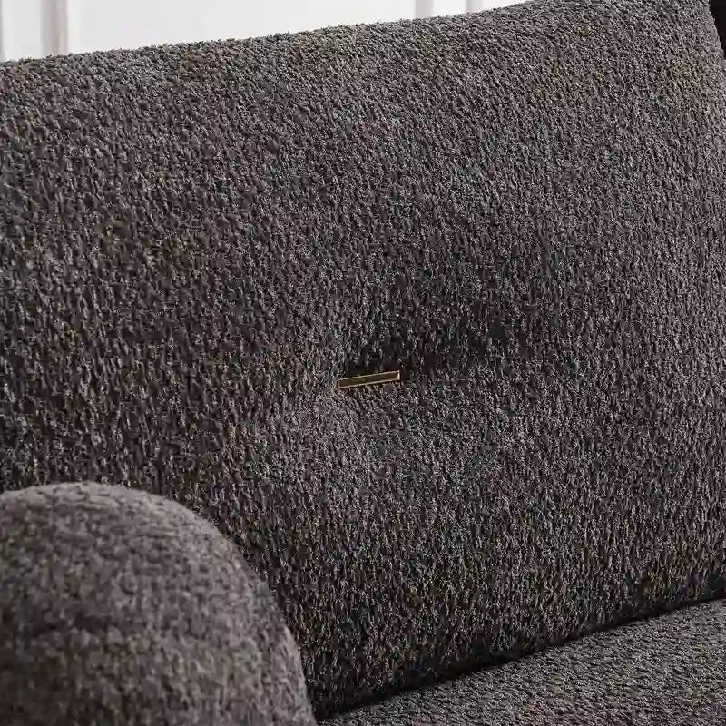 90" Mid-Century Modern Sofa with 2 Cushions and 2 Ball Pillows