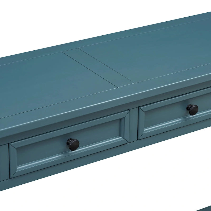 Console Table/Sofa Table with Storage Drawers and Bottom Shelf for Entryway Hallway