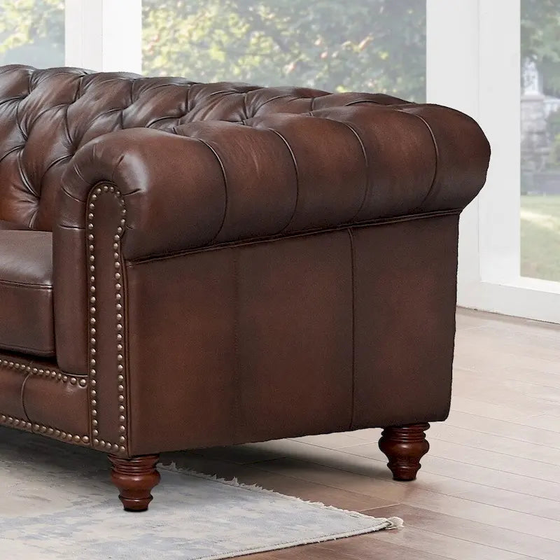 Top Grain Leather Chesterfield Sofa
