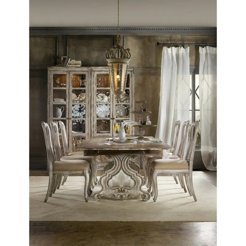 83"-127" Extendable Refectory Trestle Dining Table